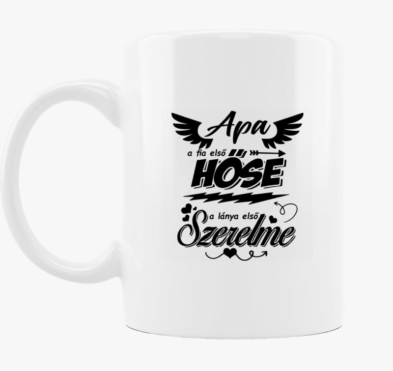 Apa fia hőse lánya szerelme bögre