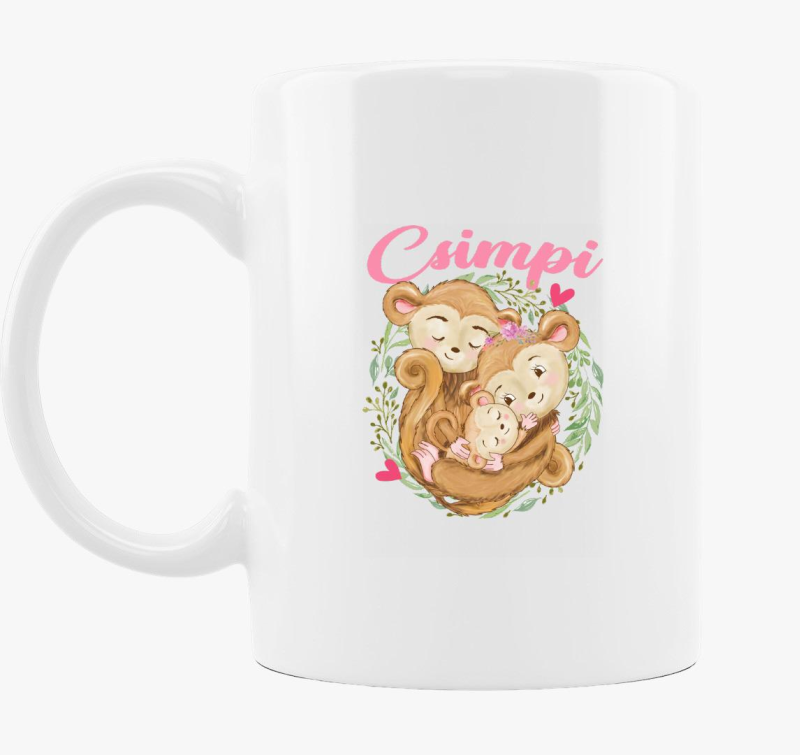 Csimpi lány családi bögre