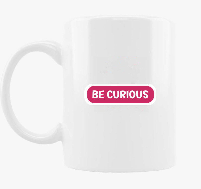 Be curious pink bögre