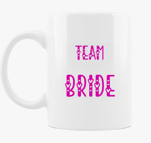 Team Bride pink bögre