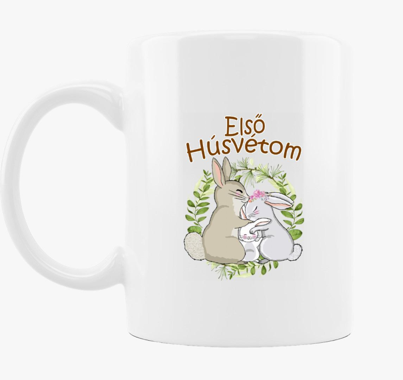 Húsvét Nyuszik ölelkezve Első Húsvétom baba bögre