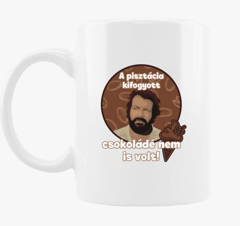 A pisztácia kifogyott csokoládé nem is volt Bud Spencer bögre