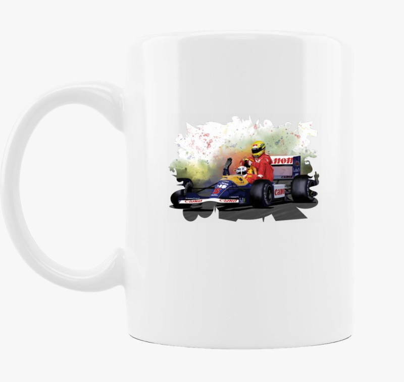 Mansell és Senna bögre