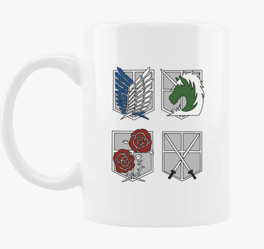 Attack on Titan címerek bögre...