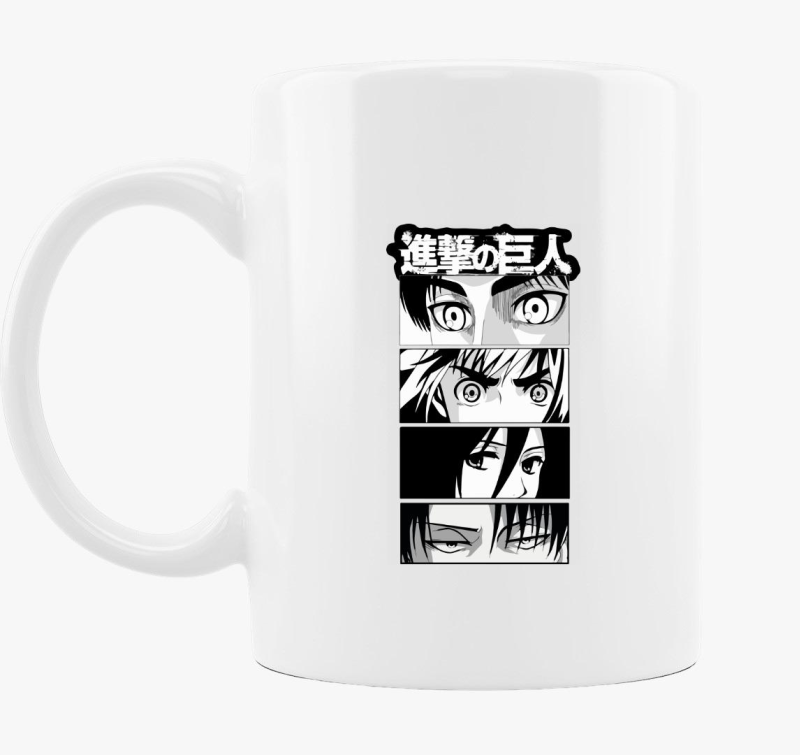 Attack on Titan csapat felirat bögre