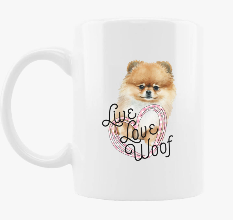 Pomerániai Spicc woof bögre