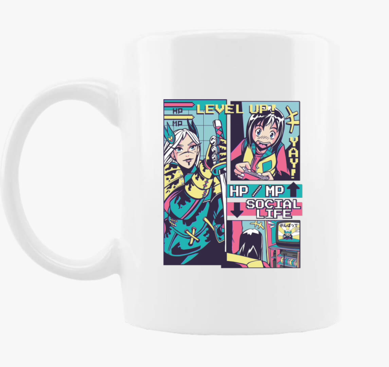 Szint lépés bögre