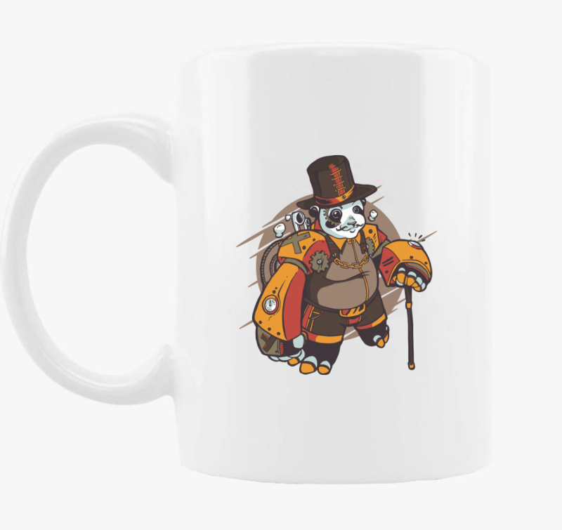 Steampunk Panda bögre
