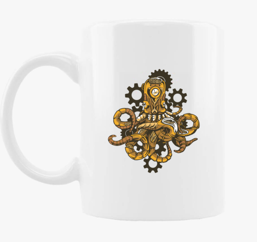 Steampunk polip bögre