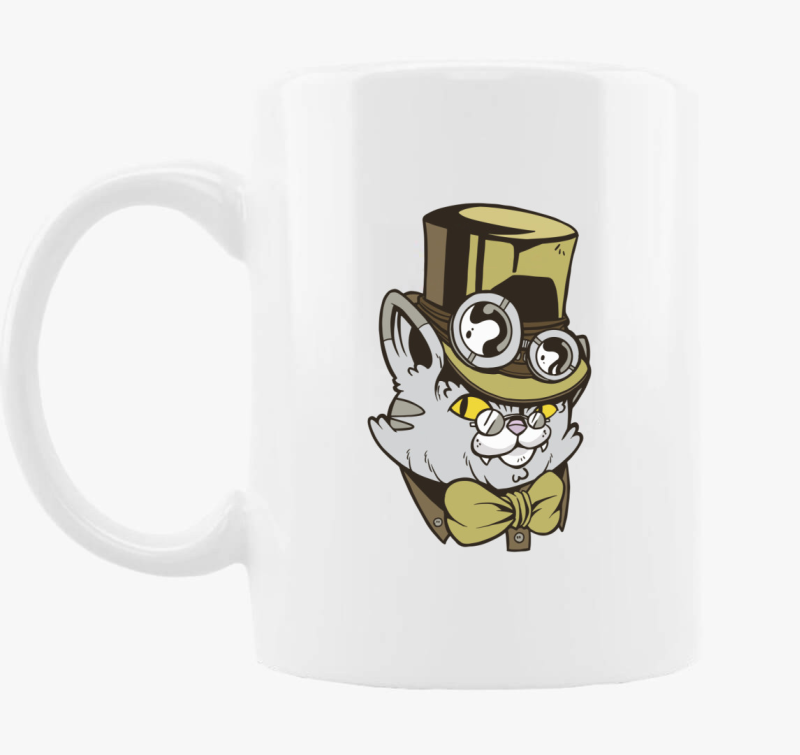 Kalapos Steampunk Macska bögre