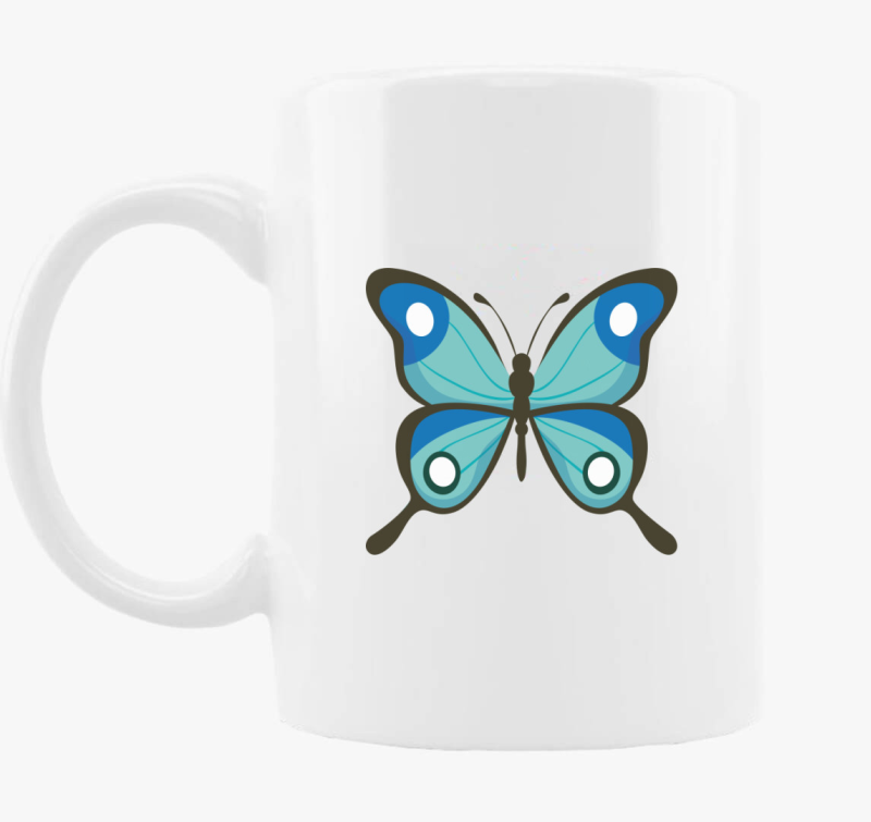 Gyönyörű kék pillangó bögre