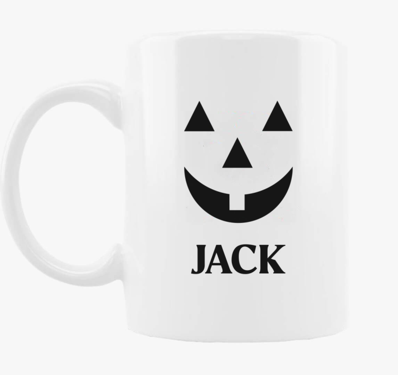 Pumpkin face névvel bögre