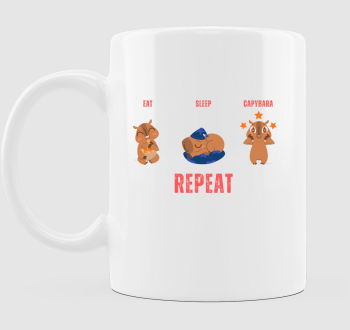 Eat sleep Capybara - repeat bögre