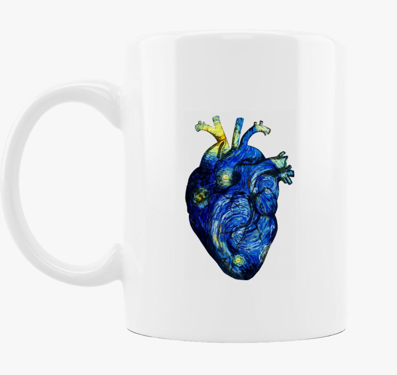 Starry night anatomy heart bögre