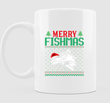 Merry fishmas karácsonyi horgász bögre