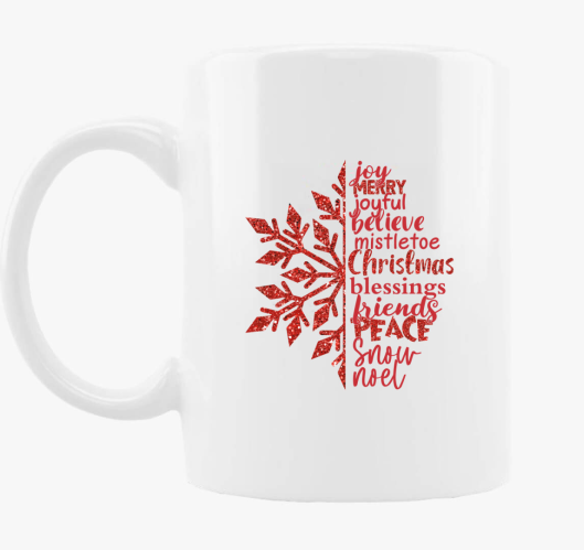 Xmas snowflake bögre