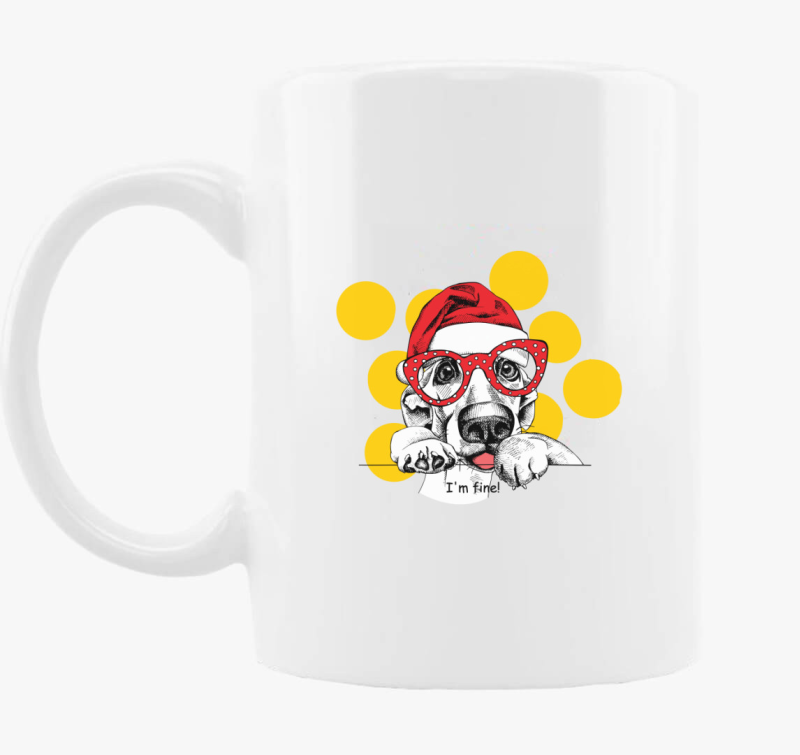 Fine santa dog bögre