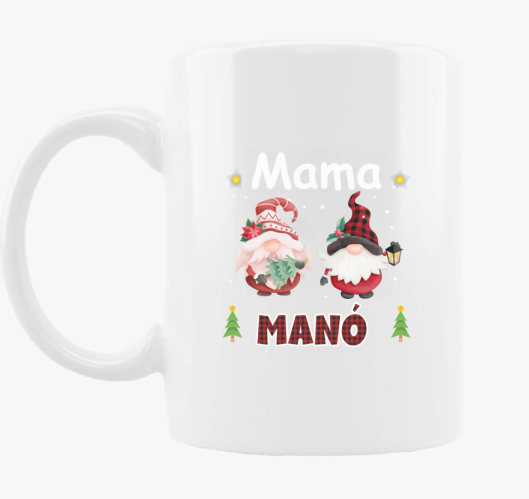 Mama karácsonyi manó bögre