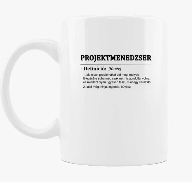 Projektmenedzser bögre