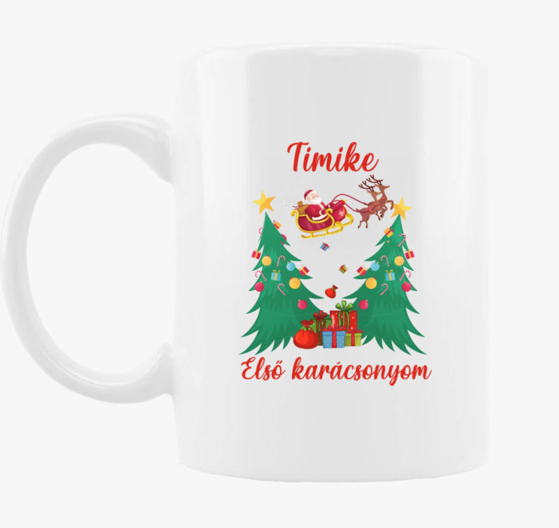 Személyre szabott első karácsonyi bögre