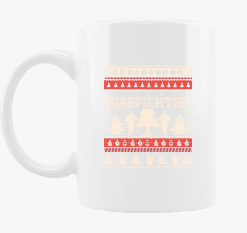 Tűzoltó karácsony bögre