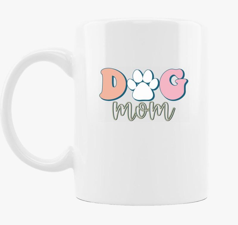 Dog Mom pasztell bögre