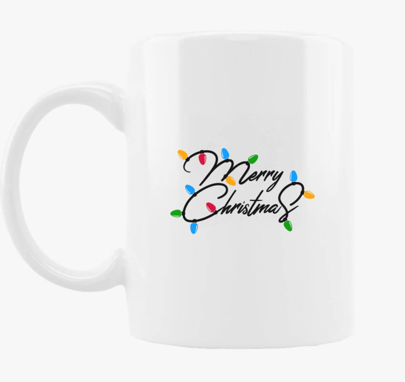 Merry Christmas lights bögre