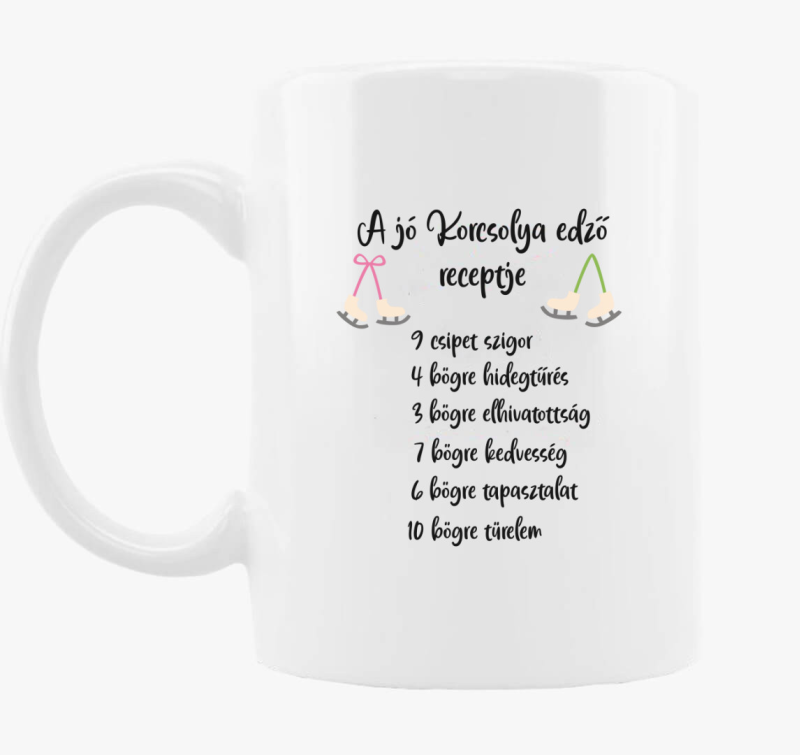 Korcsolya edző bögre