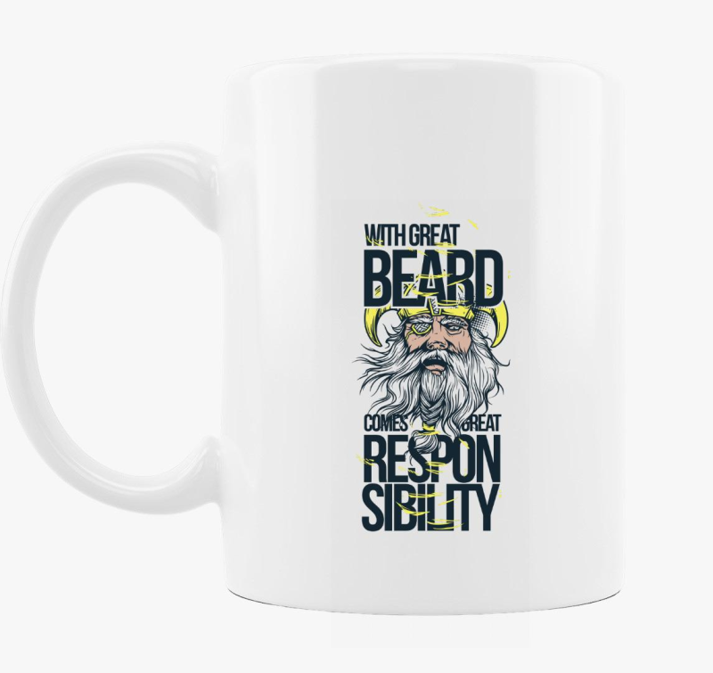 With Great Beard Comes Great Responsibility bögre