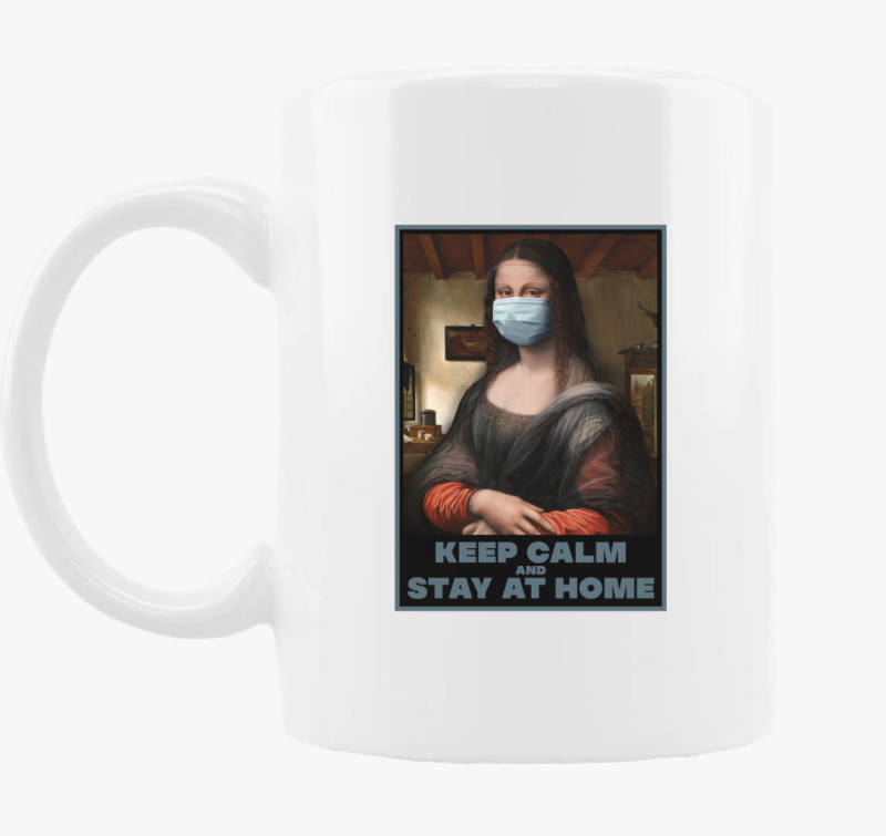 Maszkos Mona Lisa bögre