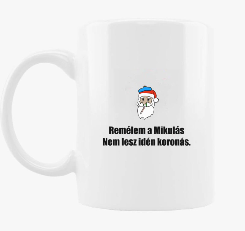 Koronás Mikulás bögre