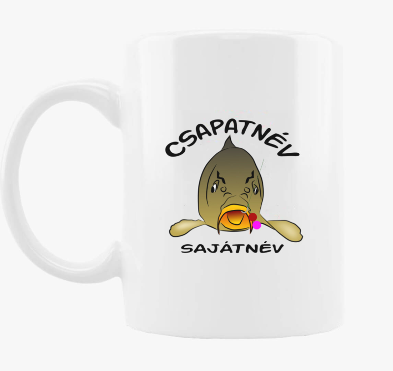 Pontyos horgász csapat bögre saját névvel