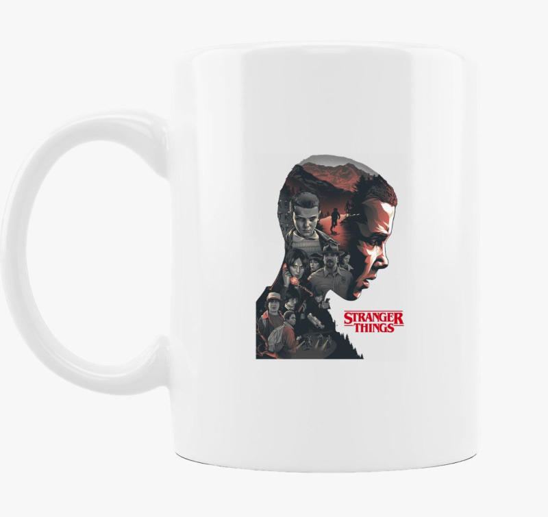 Stranger Things karakterek art bögre