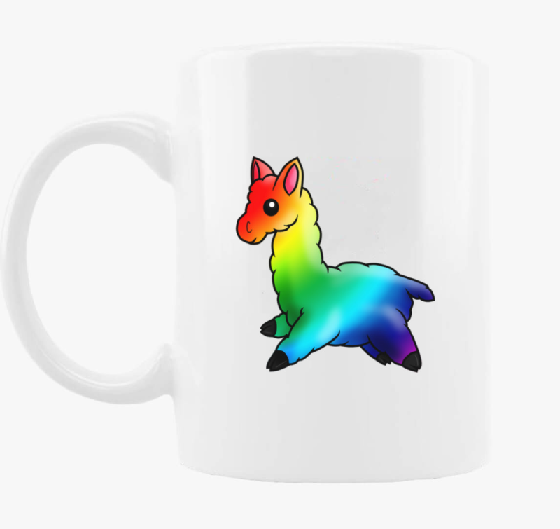 Szivárványos Láma bögre