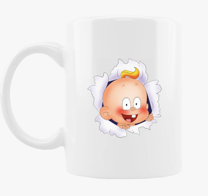 Baba van a pocakomban bögre