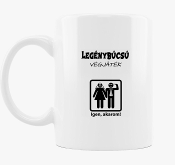 Legénybúcsú végjáték bögre