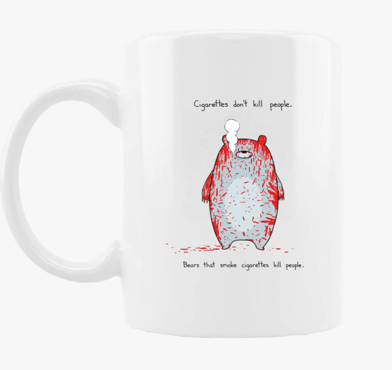 Nem a dohányzás öl, hanem a dohányzó medvék bögre