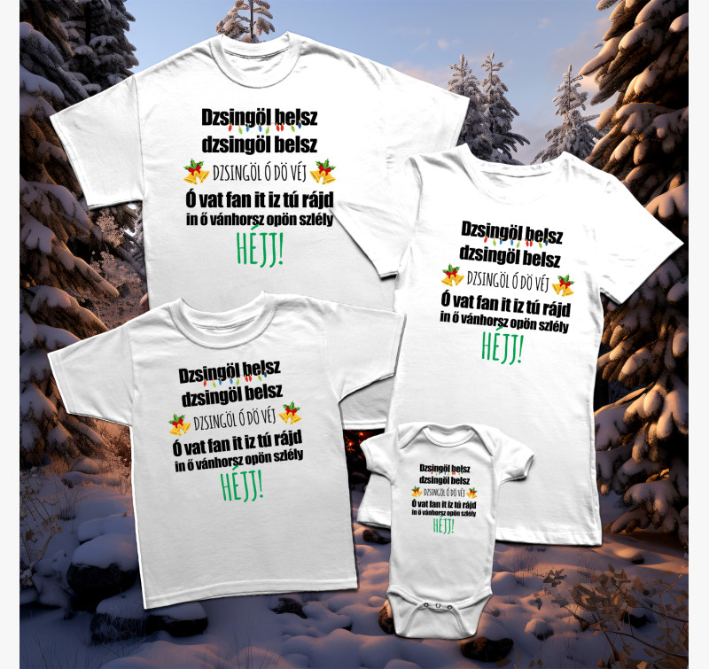 Dzsingöl Belsz családi pólószett