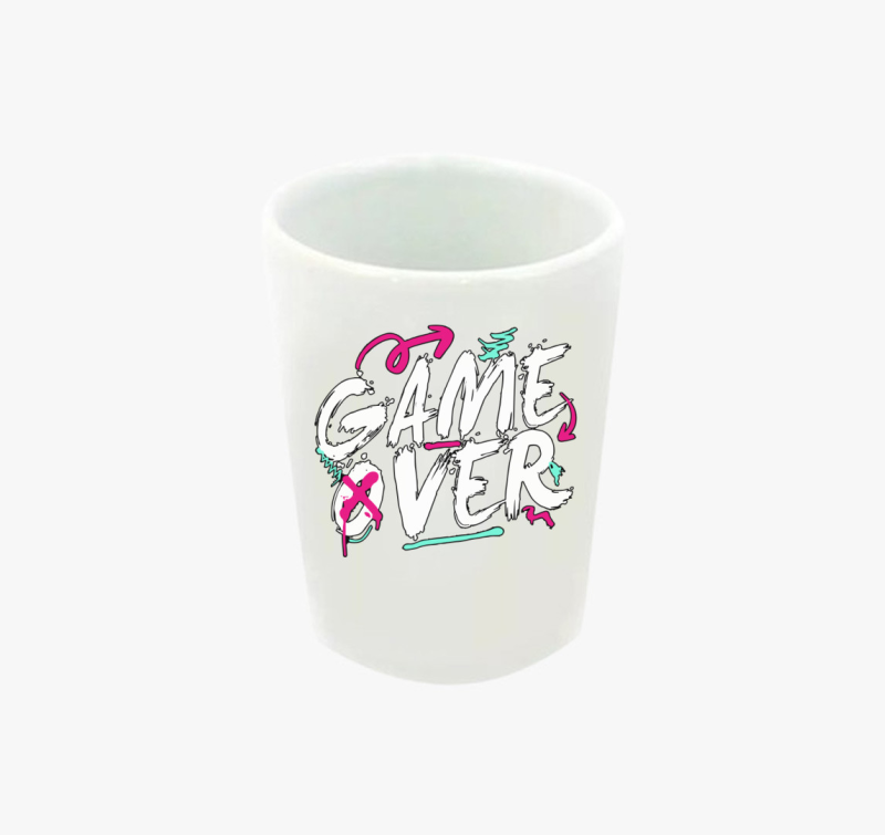 GameOver feliratos feles pohár