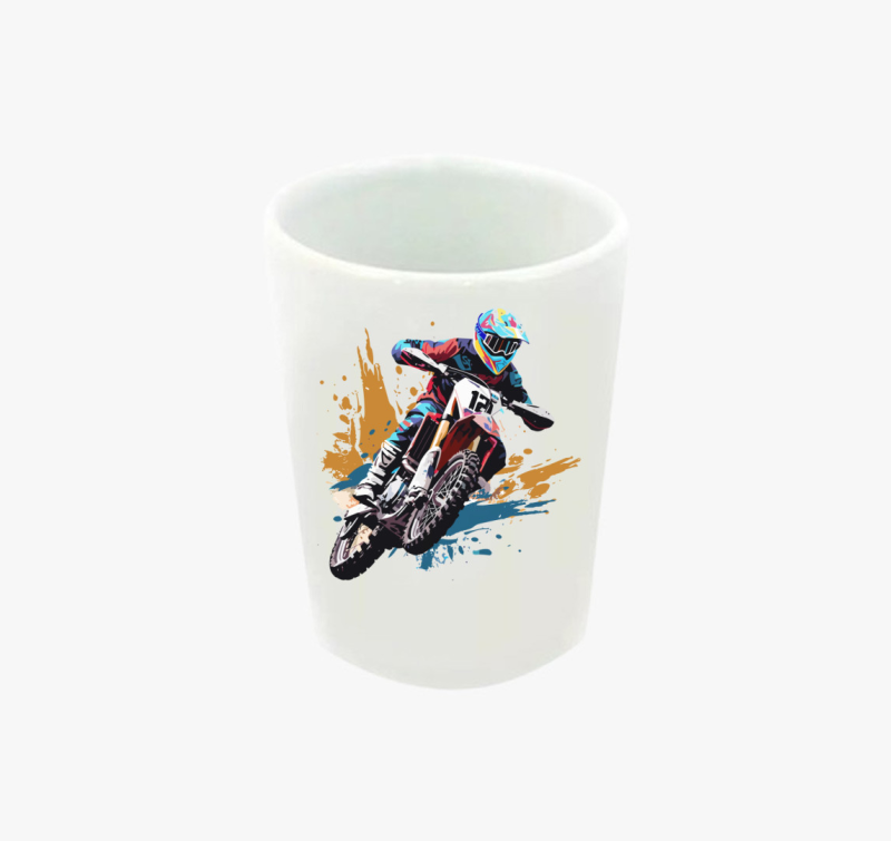 Szines motoros feles pohár