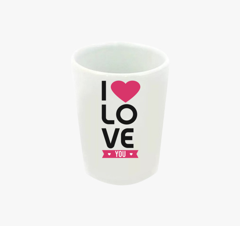 ILoveYou felirat feles pohár