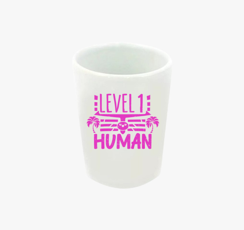 Level 1 Human pink feles pohár