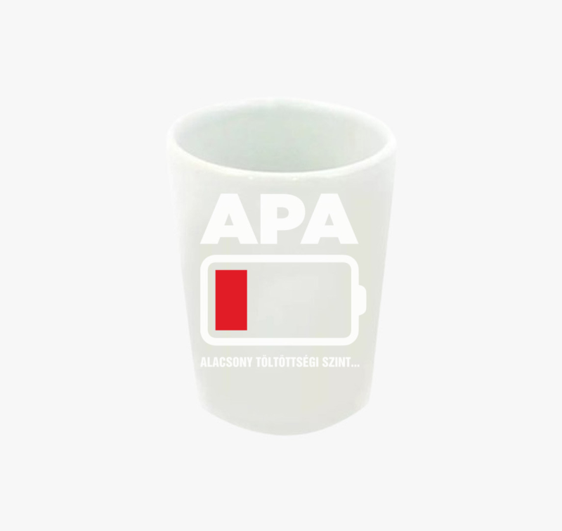 Apa fáradt feles pohár