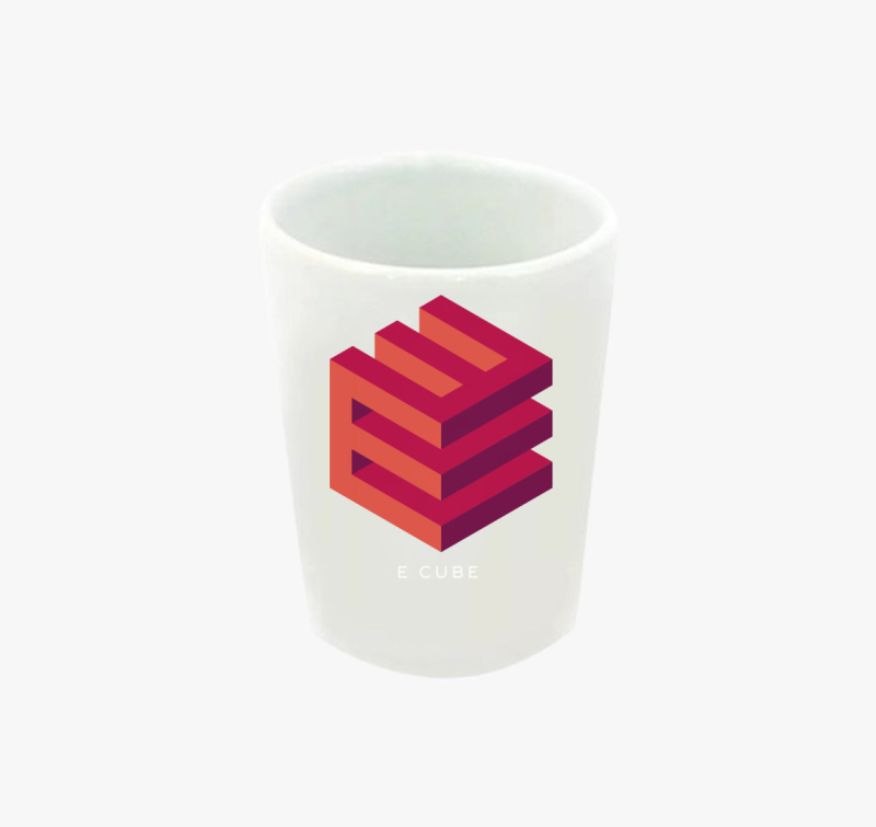 E cube kocka design feles pohár