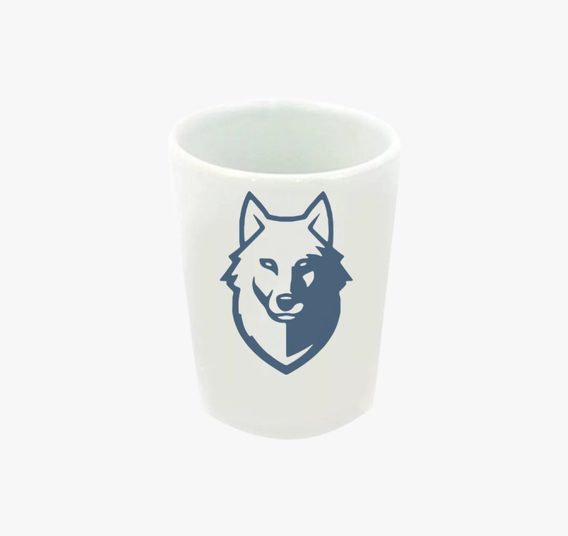 Farkas fej design divat feles pohár