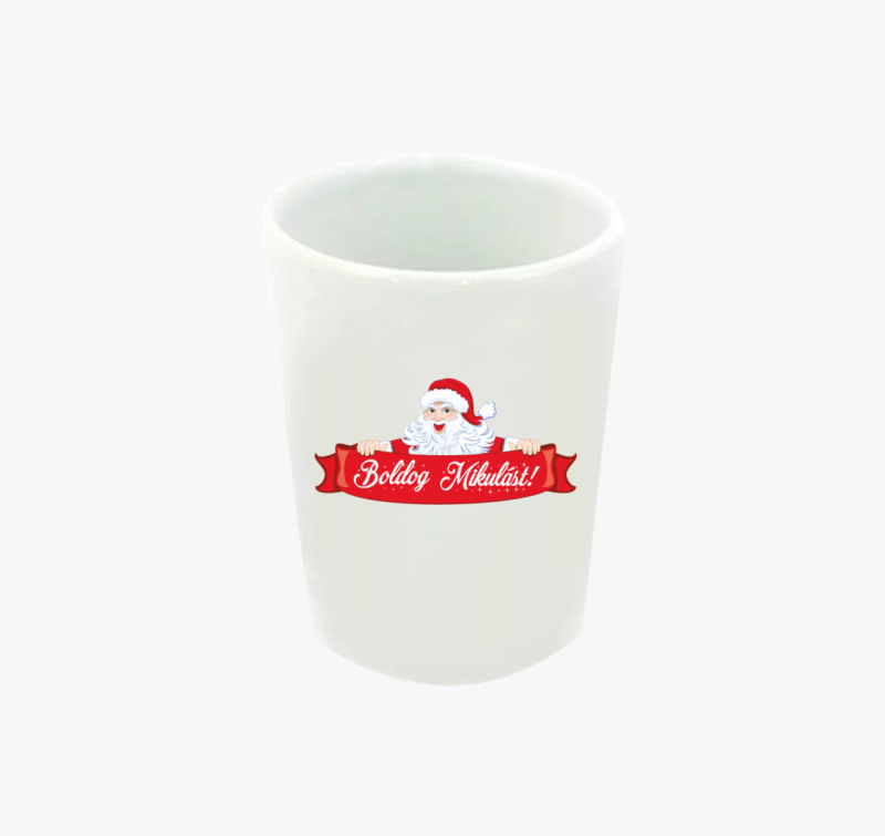 Boldog Mikulást feles pohár