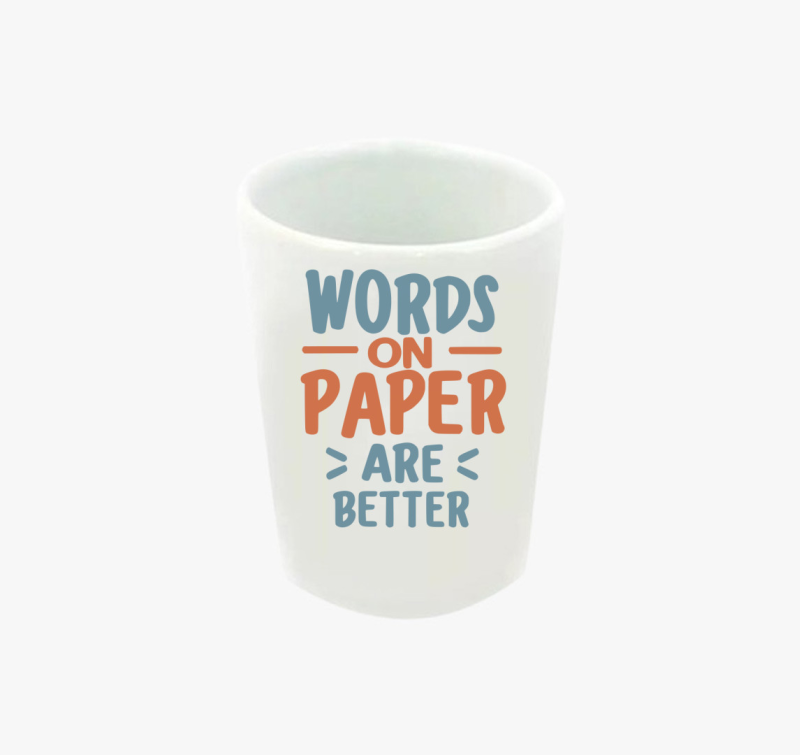 Paper books feles pohár