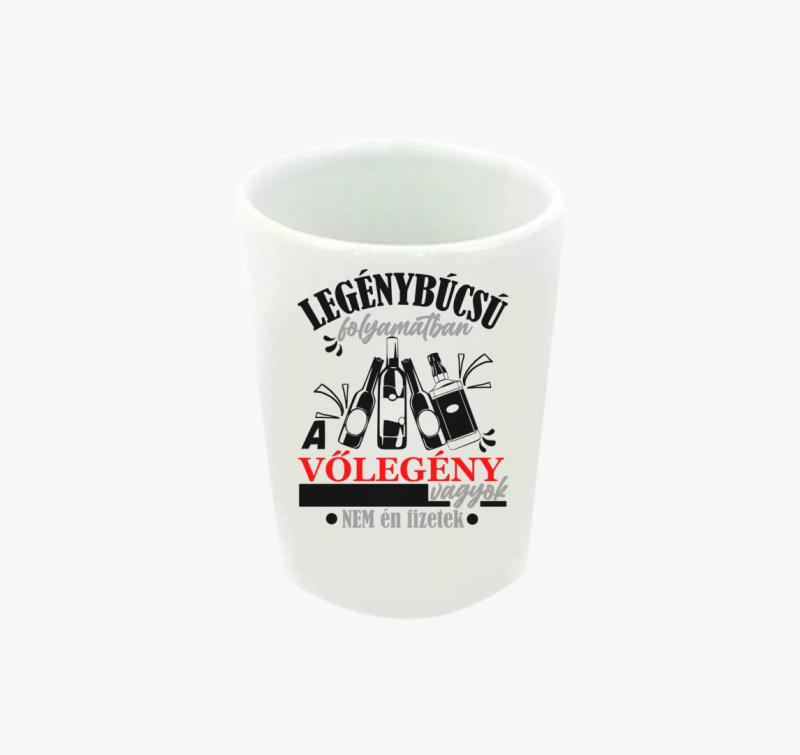 Legénybúcsús Vőlegény feles pohár