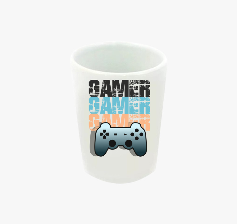 Gamer mintás feles pohár