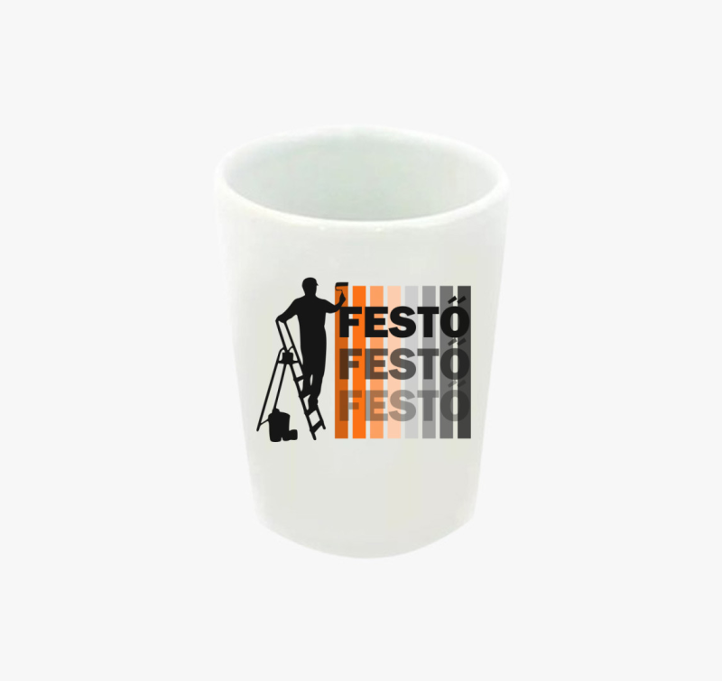 Festő mintás feles pohár